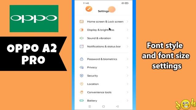Font style and font size settings OPPO A2 Pro || How to set Font style settings смотреть онлайн