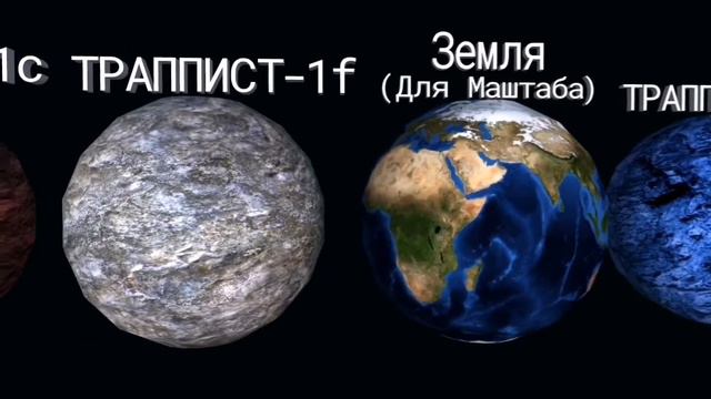 Сравнение Размеров Системы ТРАППИСТ-1 3D смотреть онлайн
