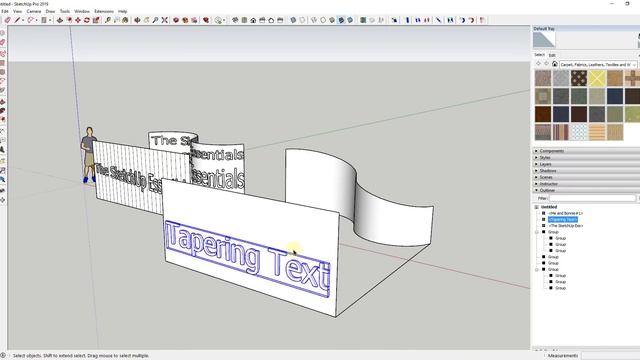 Bending Text ALONG CURVED FACES in SketchUp with Flowify смотреть онлайн