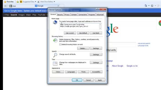 Internet Explorer Home Page