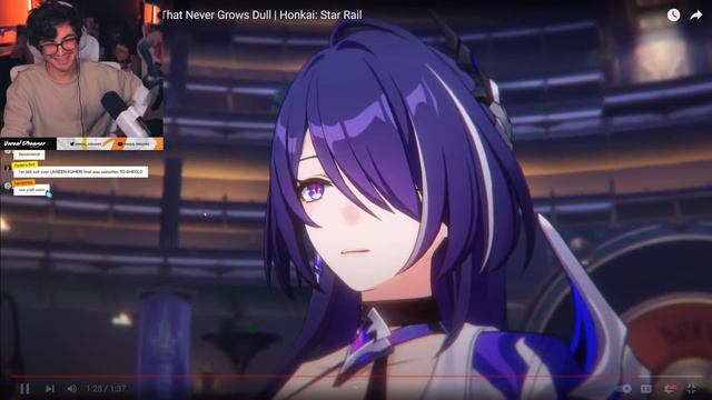 TGA RAIDEN EXPY ACHERON HEADPHONE WARNING WHITE STRIPES - Honkai Star Rail Reaction смотреть онлайн