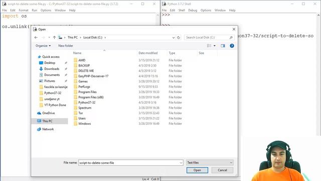 How To Delete a File with Python смотреть онлайн