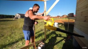 Шлифовка и покраска дома из бруса. Правильная технология!