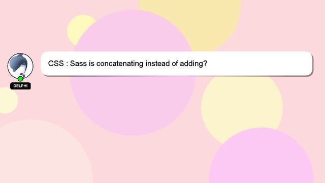 CSS : Sass is concatenating instead of adding? смотреть онлайн