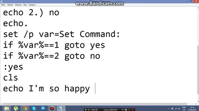 Как создать программу в блокноте (Часть I) смотреть онлайн