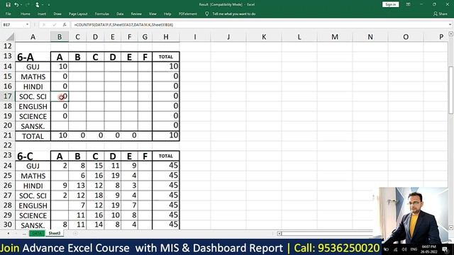 =COUNTIFS use in Complicated Data in Excel | Count Grade Students with Countifs Formula(Very Useful смотреть онлайн