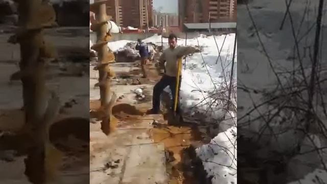 Бурение под столбы смотреть онлайн