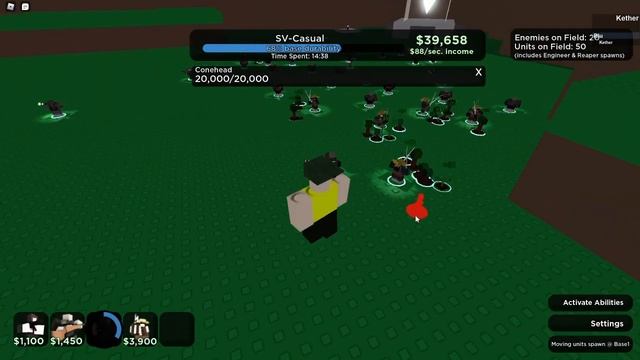 ROBLOX World Tower Defense | Conehead Boss Solo Grassland Attempt смотреть онлайн