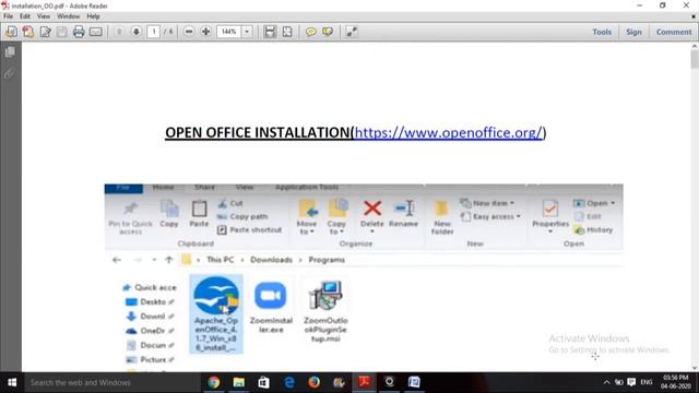 Installation Open office document (Class X) смотреть онлайн