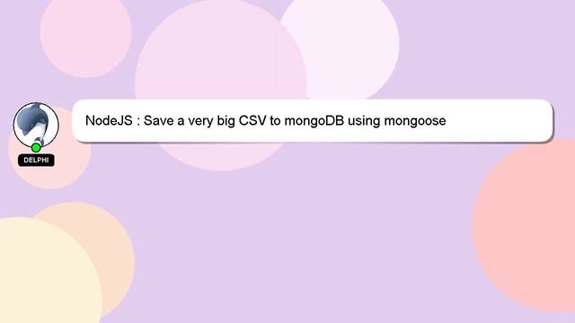 NodeJS : Save a very big CSV to mongoDB using mongoose смотреть онлайн