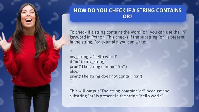 How do you check if a string contains or? смотреть онлайн