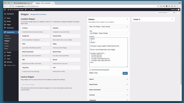 Super Charge WordPress Text Widgets with HTML & CSS смотреть онлайн