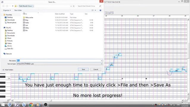 UTAU SUBSCRIPT OUT OF RANGE - (How to save your .UST progress) смотреть онлайн