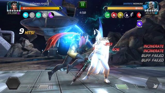 Wiccan vs Gorr boss island safe guard node #marvelcontestofchampions #mcoc смотреть онлайн