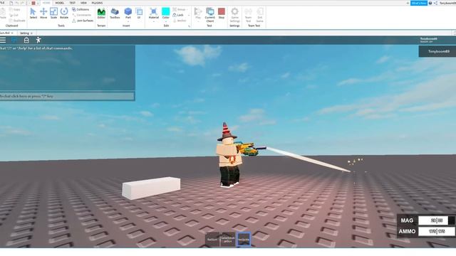 so i made some sort of auto laser gun in roblox studio (hexspitter) смотреть онлайн