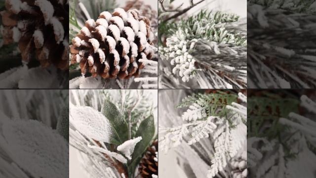 0.6' Snowy Christmas with Pine Cone Garland смотреть онлайн