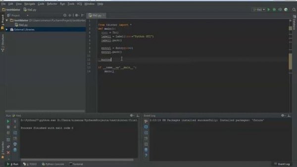 Python Tkinter GUI Sample