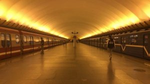 Юбилейный и Ема-502 на станции «Политехническая»