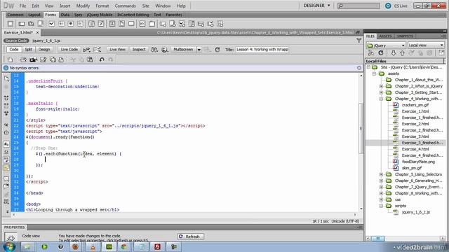 jQuery Chapter 4.3 Looping Through a wrapped Set смотреть онлайн