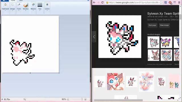 sylveon pixel sprite speedpaint смотреть онлайн