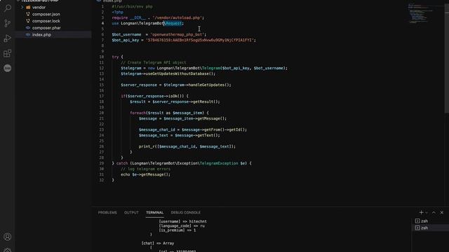 Разработка Telegram ботов. #1 PHP без вебхуков смотреть онлайн