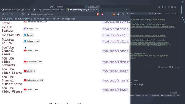 Create a GitHub Profile Readme w/ social links смотреть онлайн