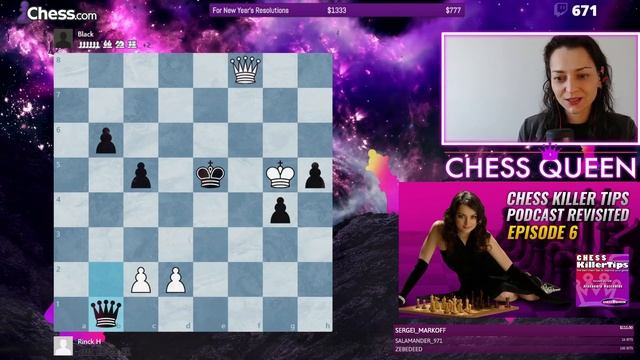 Chess Killer Tips Podcast Revisited by Alexandra Kosteniuk. Episode 6 - more chess studies magic! смотреть онлайн