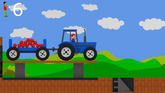 The new TraktorZoombi Game - Get the Apples to the end of the Board | Zombies Attack Level 1 смотреть онлайн