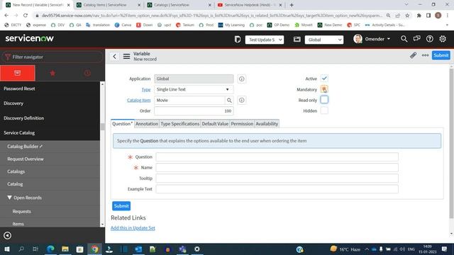 Service Catalog Item Part 2 In Hindi | Service Catalog смотреть онлайн