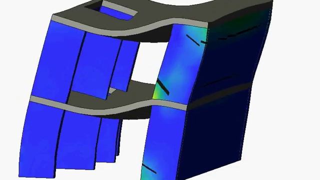 ATENA Simulation of seismic experiment in ISPRA laboratories. смотреть онлайн
