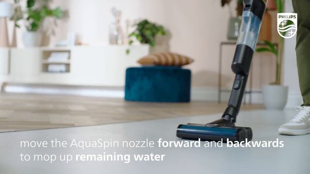 How to use your Vacuum & Mop set-up | Philips AquaTrio Cordless 9000 Series смотреть онлайн