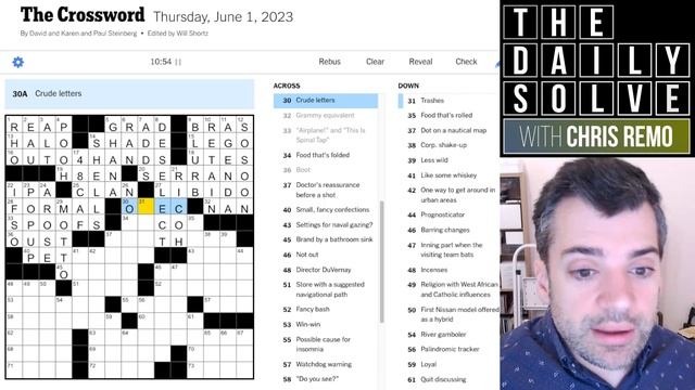 Thursday: Help! Stumped By a Theme! - 1 June 2023 New York Times Crossword смотреть онлайн