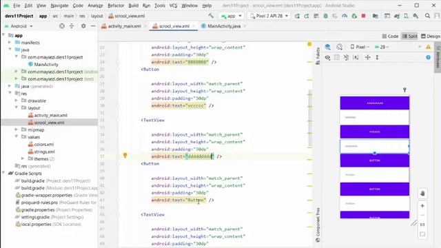 16 - ScrollView kullanımı | Android Studio Dersleri (2021) смотреть онлайн