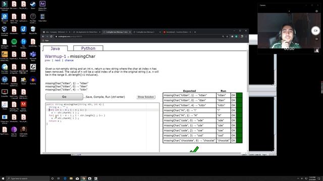 CodingBat Java Warmup -1 missingChar смотреть онлайн