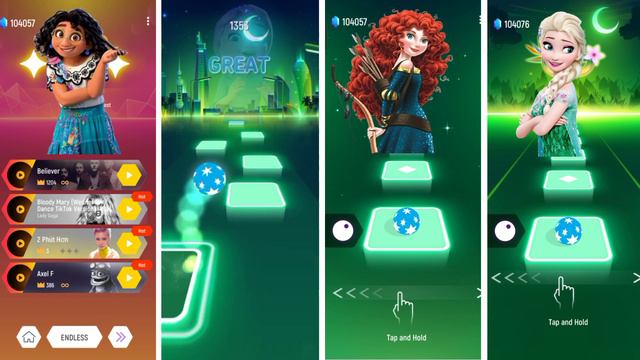 Encanto Mirabel vs Baby Elsa vs Touch the Sky vs Frozen 3 Elsa - Tiles Hop EDM Rush смотреть онлайн