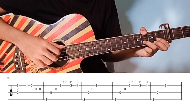 I WILL BE HERE (TABS on Screen) - Through Night & Day OST | Easy Fingerstyle смотреть онлайн