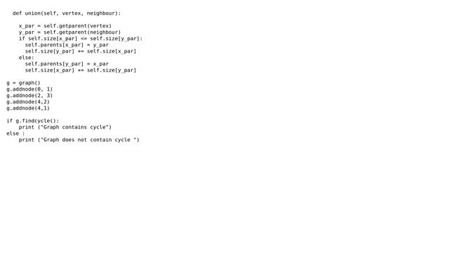 Code Review: Find cycles in Graph using Union Find Algorithm on Adjacency List смотреть онлайн