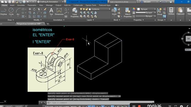 Aula 49 - Exercício-9 Perspectiva Isométrica no AutoCAD. смотреть онлайн