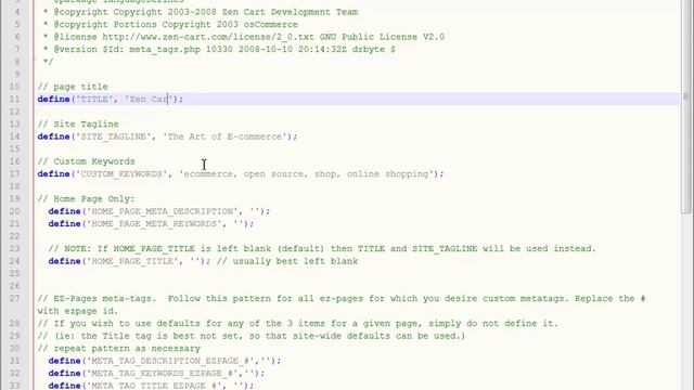 Change Title. Zencart the art of E commerce смотреть онлайн