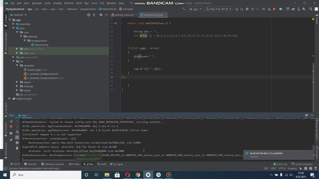 Array with for each loop in Android Studio смотреть онлайн