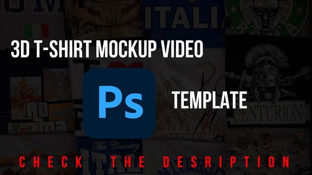 3D T-SHIRT MOCKUP VIDEO PHOTOSHOP CC TEMPLATE