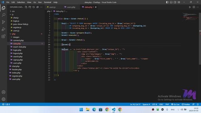 Project | Chat App | JavaScript Ajax & PHP | Part 13 смотреть онлайн