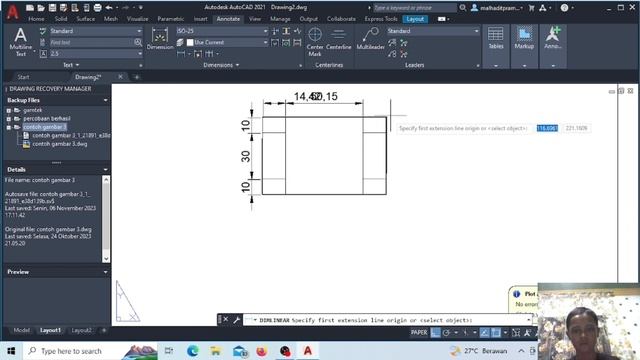 Tutorial autocad M. Alhadit Pramana 2301030011 смотреть онлайн