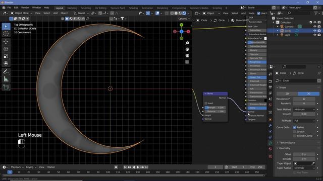 Create a Crescent Moon - Blender Tutorial смотреть онлайн