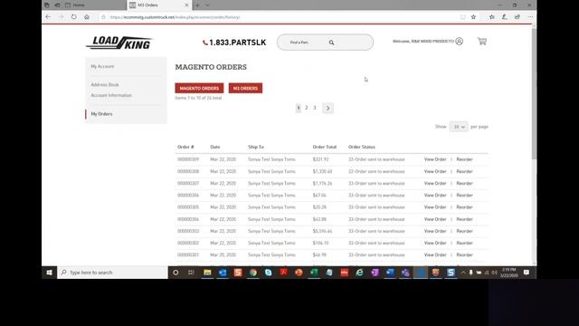 My Account and My Orders - Load King eCommerce Website смотреть онлайн
