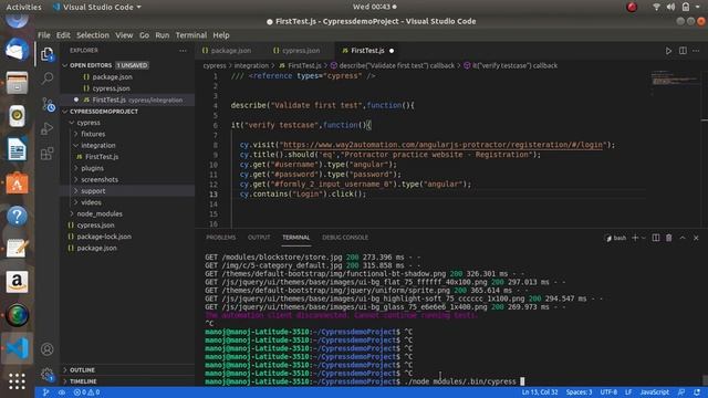 How to run Cypress Test from Test-runner, commands and terminal смотреть онлайн