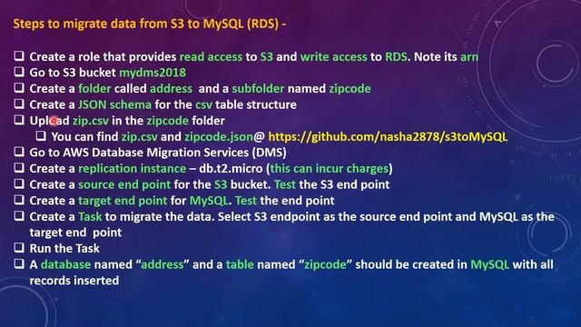 AWS Tutorial - AWS Database Migration Service (DMS) - Migrate data from S3 to MySQL смотреть онлайн