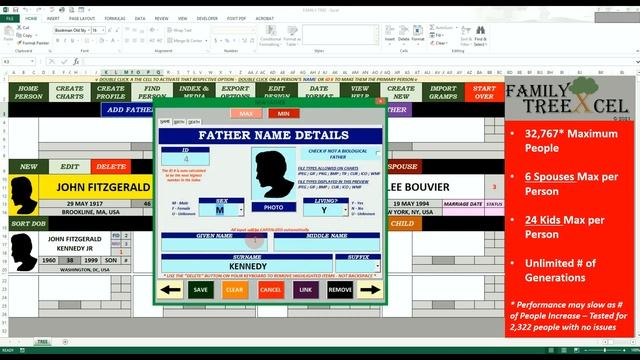 #1 - Family TreeXcel - QUICK START (TREE WORKBOOK) смотреть онлайн