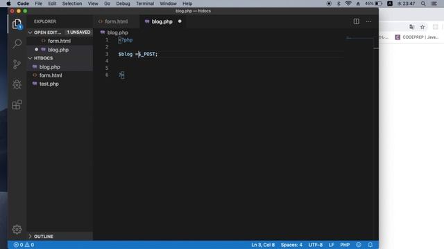 【PHPプログラミング入門】フォームとHTTPリクエスト：前半 ブログ投稿フォームを作る! #05 смотреть онлайн
