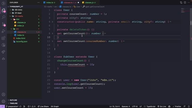 Classi concetti avanzati in typescript смотреть онлайн